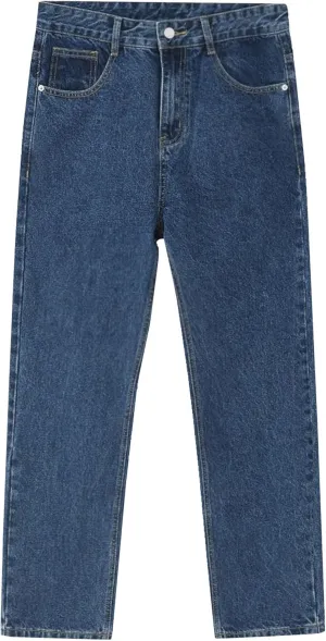 Men's Slim Fit Straight Leg Basic Jeans Casual Regular Streetwear Denim Pants Workwear Fashion Classic Jeans
