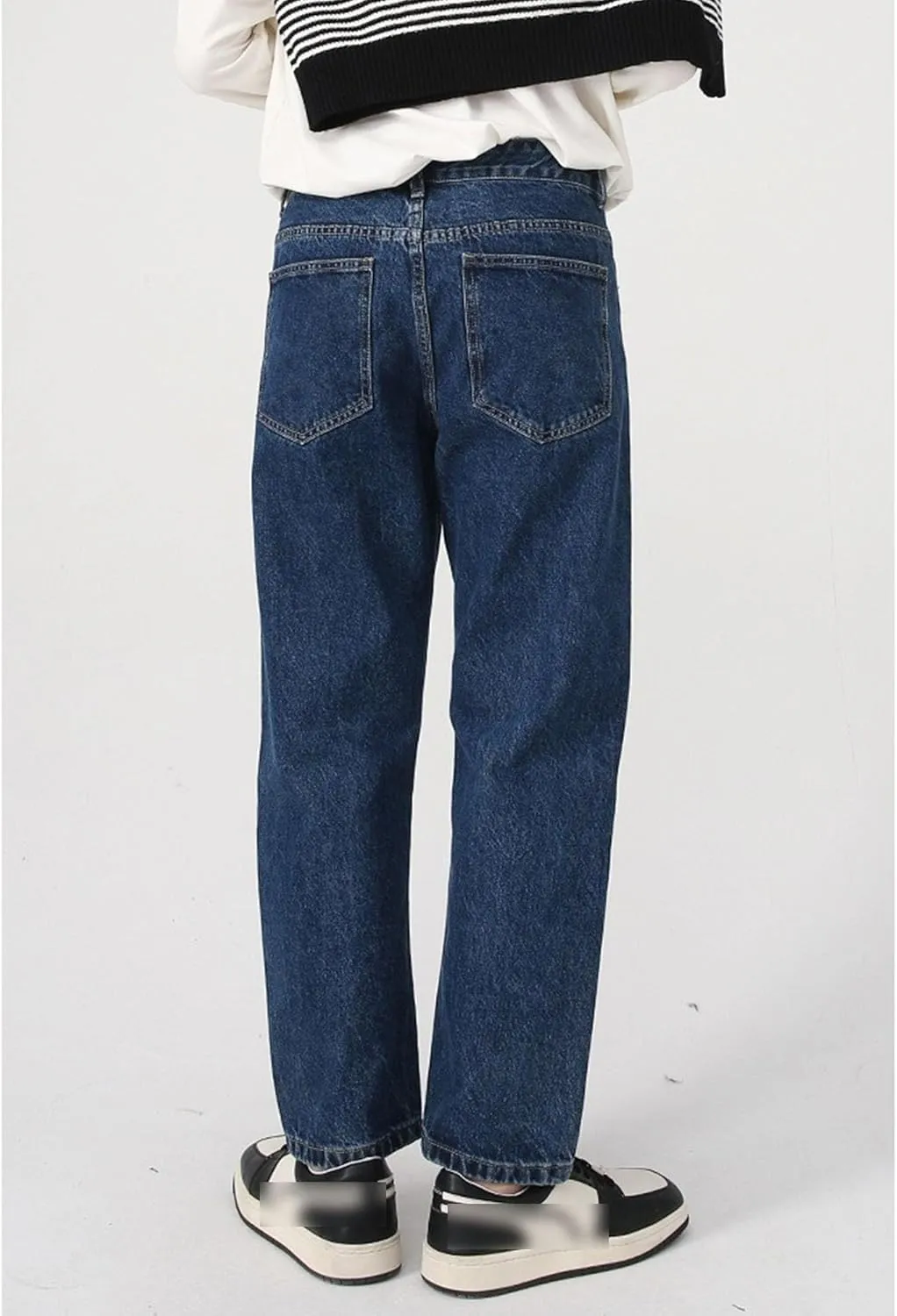 Men's Slim Fit Straight Leg Basic Jeans Casual Regular Streetwear Denim Pants Workwear Fashion Classic Jeans