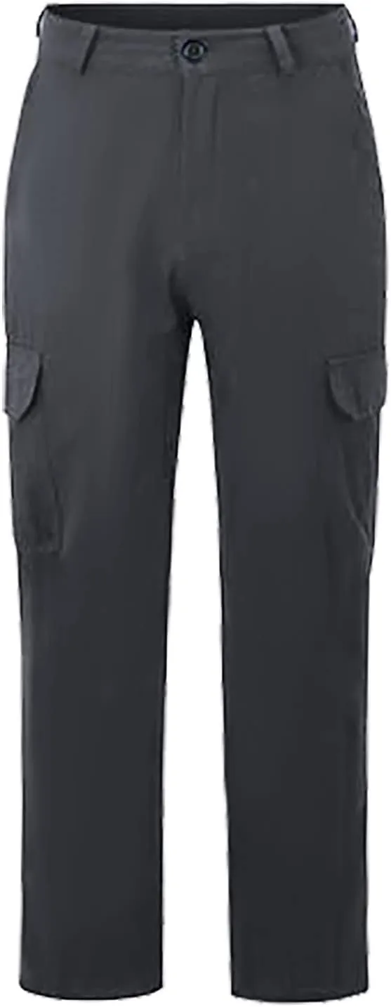 Mens Sweatpants with Pockets Big and Tall Cargo Pants Lightweight Cotton Jogger Work Pants 6 Pocket Full Outdoor Casual