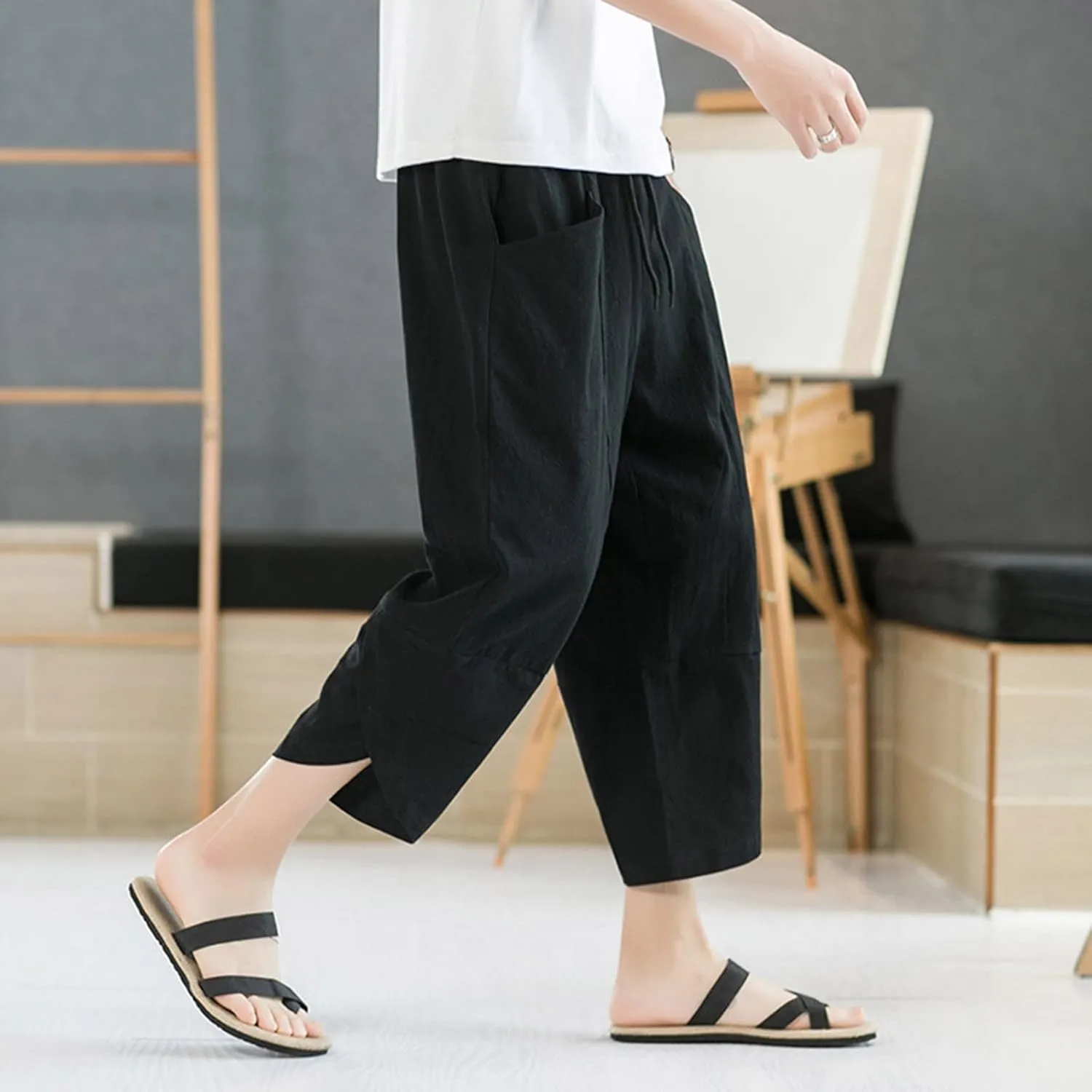 Mens Sweatpants with Pockets Big and Tall Sweatpants Athletic Pants for Men Mens Autumn and Winter High Street Fashion