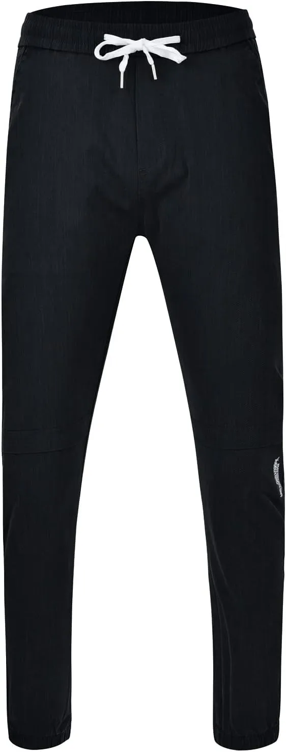 Mens Trendy Drawstring Cargo Pants Dressy Casual Outdoor Military Combat Sweatpants Lightweight Simple Solid Tapered Overalls