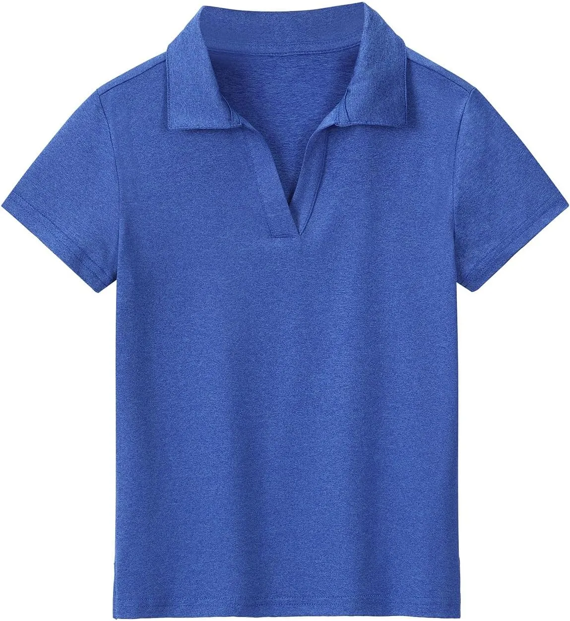 MERIABNY Girls Golf Polo Shirts V Neck Tennis Outfits Tops for Aged 6-13
