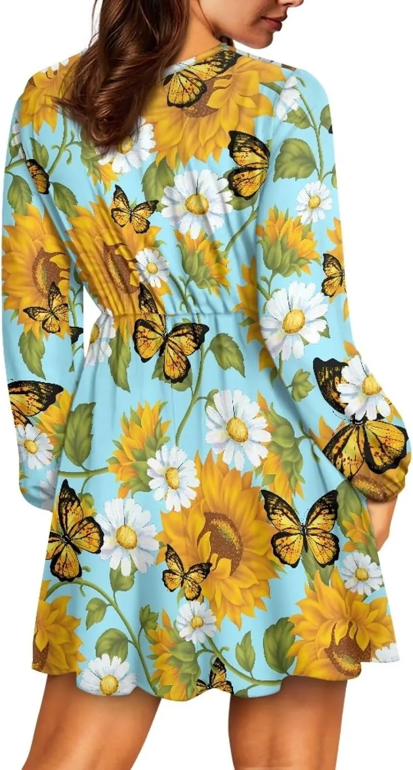Mini Dress for Women Cute Mini Dresses for Women Casual Flowy Short Dress