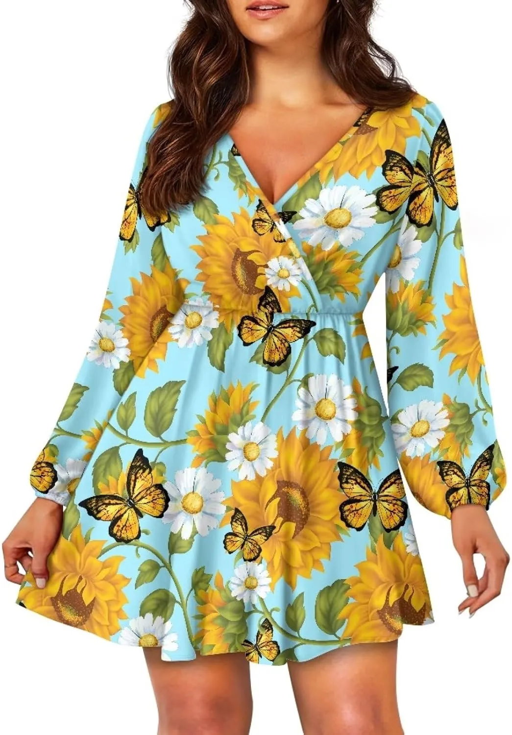 Mini Dress for Women Cute Mini Dresses for Women Casual Flowy Short Dress