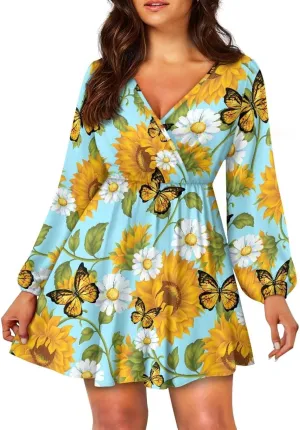 Mini Dress for Women Cute Mini Dresses for Women Casual Flowy Short Dress