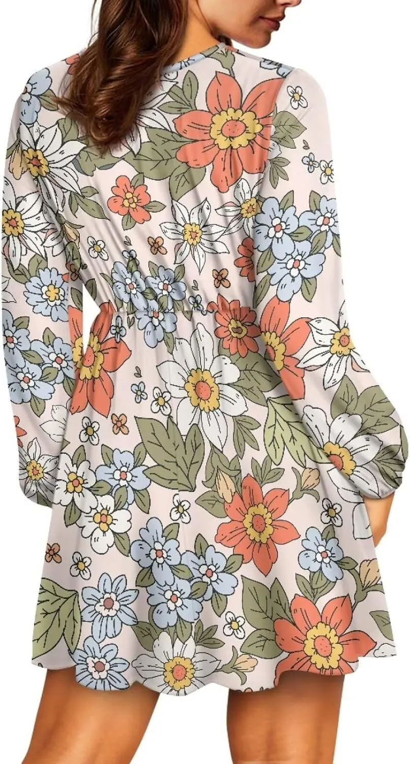 Mini Dress for Women Cute Mini Dresses for Women Casual Flowy Short Dress