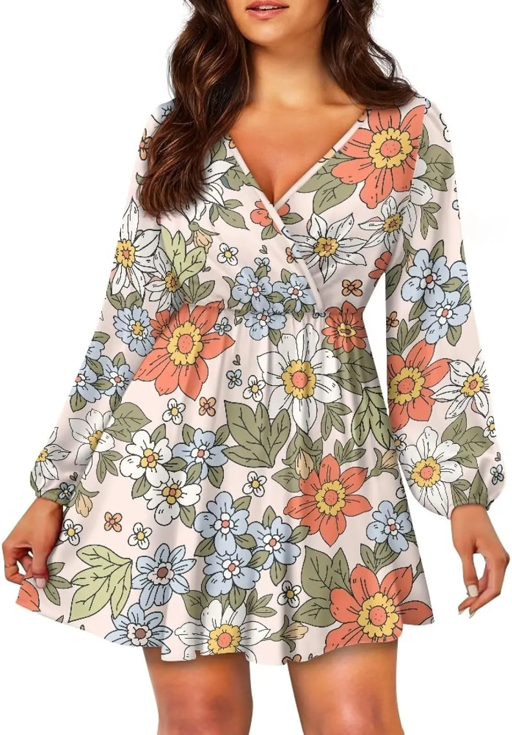 Mini Dress for Women Cute Mini Dresses for Women Casual Flowy Short Dress