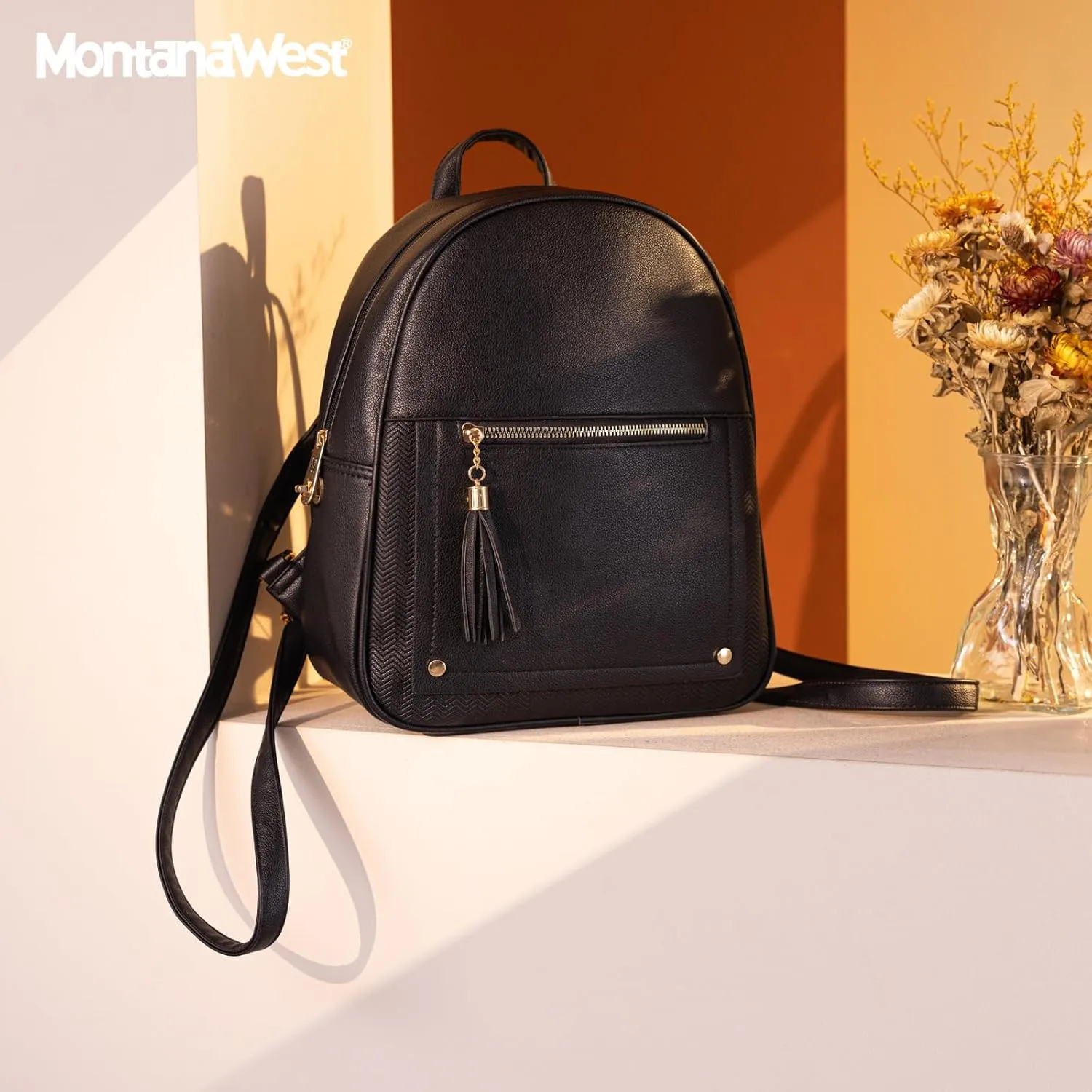 Montana West Medium Backpack Purse for Women Anti Theft Backpack with Secured Zipper & Tassel