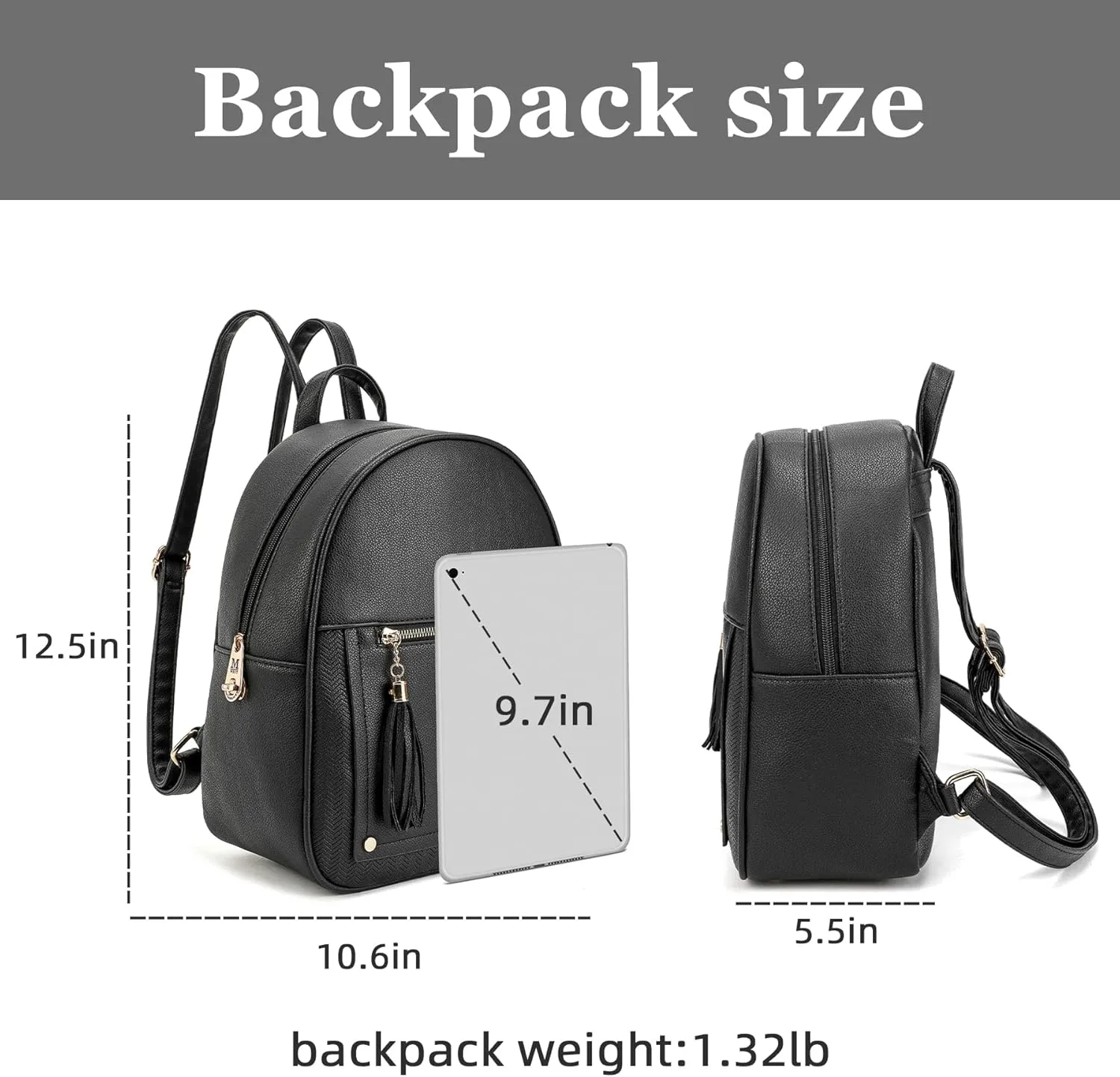 Montana West Medium Backpack Purse for Women Anti Theft Backpack with Secured Zipper & Tassel