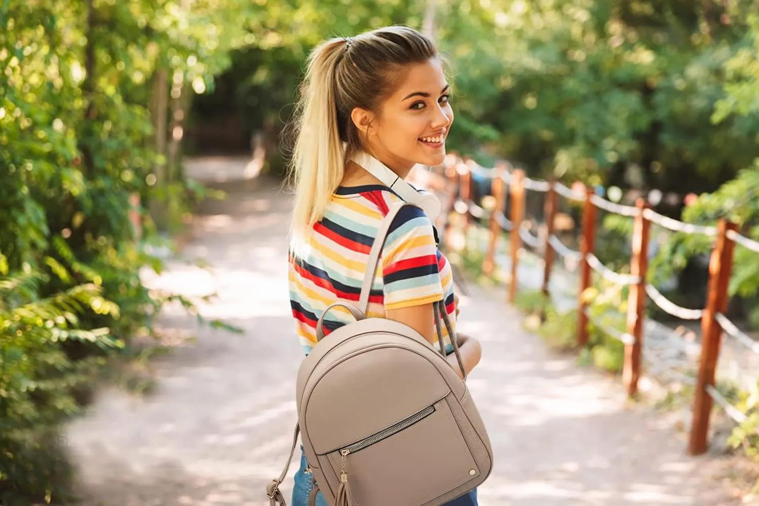 Montana West Medium Backpack Purse for Women Anti Theft Backpack with Secured Zipper & Tassel