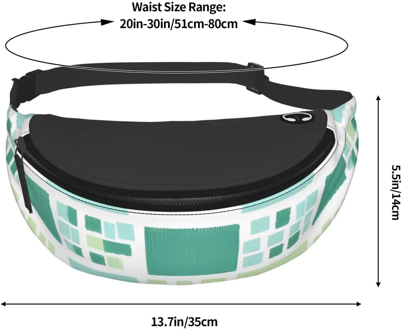Moroccan Lattice Print Waist Bag Adjustable For Men Women Traveling Hiking Cycling Running Outdoors