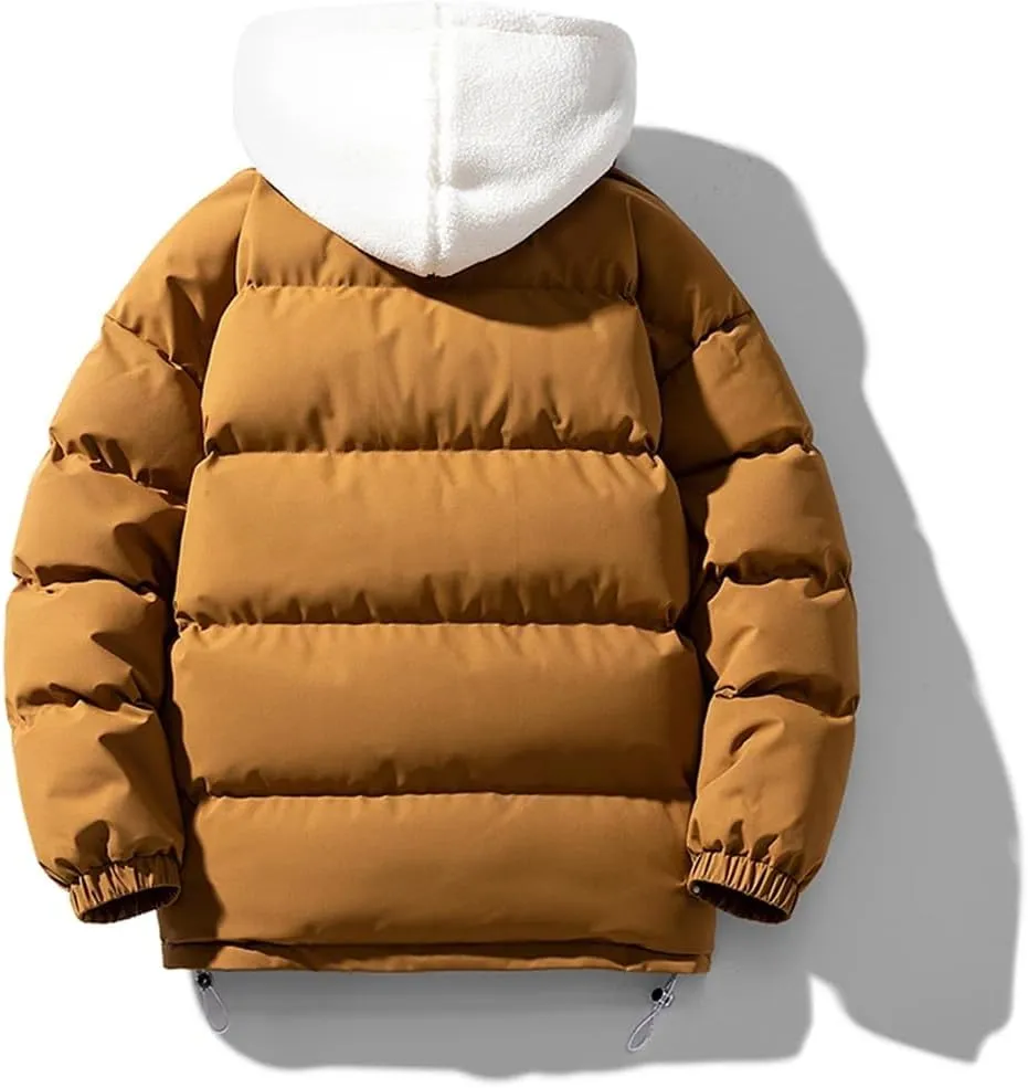 Niiyyjj Winter Jackets Men Parkas Thick Warm Hoodie Coats Black Loose Hip Hop Cotton Padded Jacket