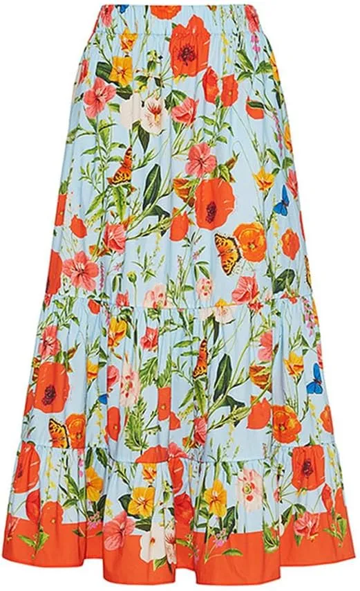 OBEEII Womens One Piece Swimsuit with Cover up Skirt Set Retro Floral Tummy Control Bikini Matching Bathing Suit Beachwear