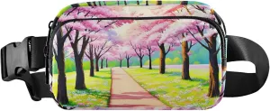 Oil Painting Spring Landscape Fanny Packs for Women Pattern Anti Theft Belt Bag Waterproof Travel Waist Pouch