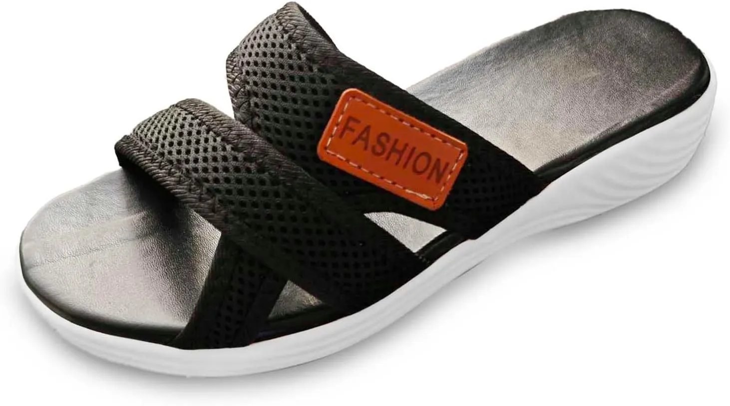 Orthopedic Sandals for Women, Hollow Mesh Slide Sandal with Arch Support Comfortable Beach Shoes