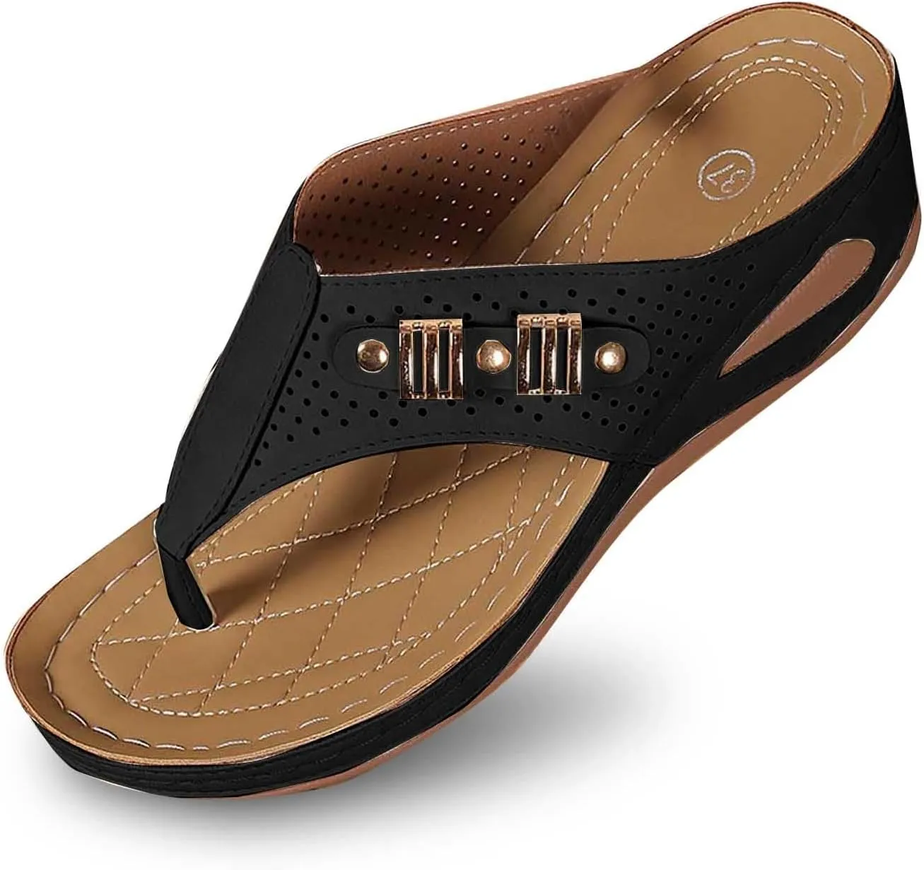 Orthopedic Wedge Sandals for Women Summer Dressy 2025 Flat Open Toe Platform Flip Flops Arch Support Slip on Beach Silppers