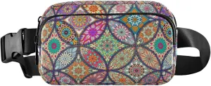 Personalized Bohemian Mandala Colorful Fanny Pack for Women Designer Belt Bag Hip Pack Waterproof Waist Bag for Women