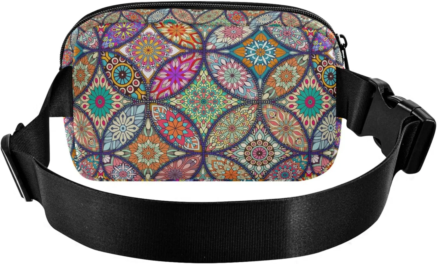 Personalized Bohemian Mandala Colorful Fanny Pack for Women Designer Belt Bag Hip Pack Waterproof Waist Bag for Women