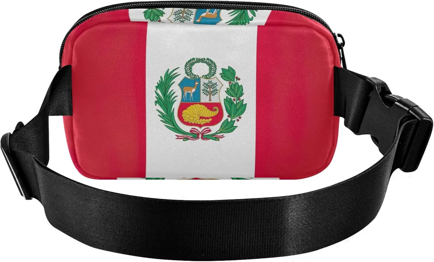 Peru State Flag Fanny Pack for Women Waterproof Hip Bag Belt Purse Bright Color Cross Body Waist Pack