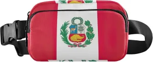 Peru State Flag Fanny Pack for Women Waterproof Hip Bag Belt Purse Bright Color Cross Body Waist Pack