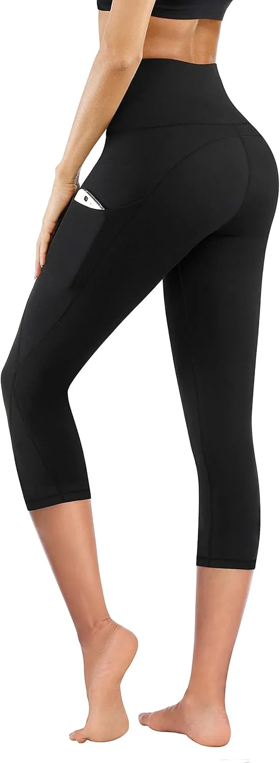 PHISOCKAT High Waist Yoga Pants Women with Pockets, Leggings for Women Tummy Control, Workout Leggings