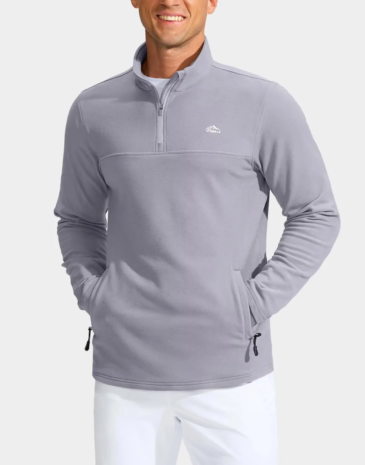 Pudolla Men's 1/4 Zip Pullover Sweatshirts Fleece Warm Soft Sweatshirts with Pockets for Running Athletic Workout Golf