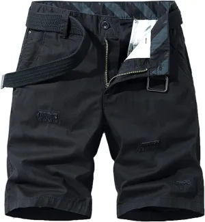 Red Shorts for Men 2023 Stylish Buckle Zipper Utility Cargo Shorts with Pockets Outdoor Sport Tooling Shorts