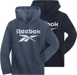Reebok Boys Fashion Hoodie Sweatshirts 2 Pack Fleece Hoodies for Boys Size 8-20