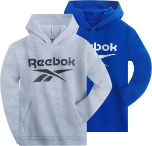 Reebok Boys Fashion Hoodie Sweatshirts 2 Pack Fleece Hoodies for Boys Size 8-20