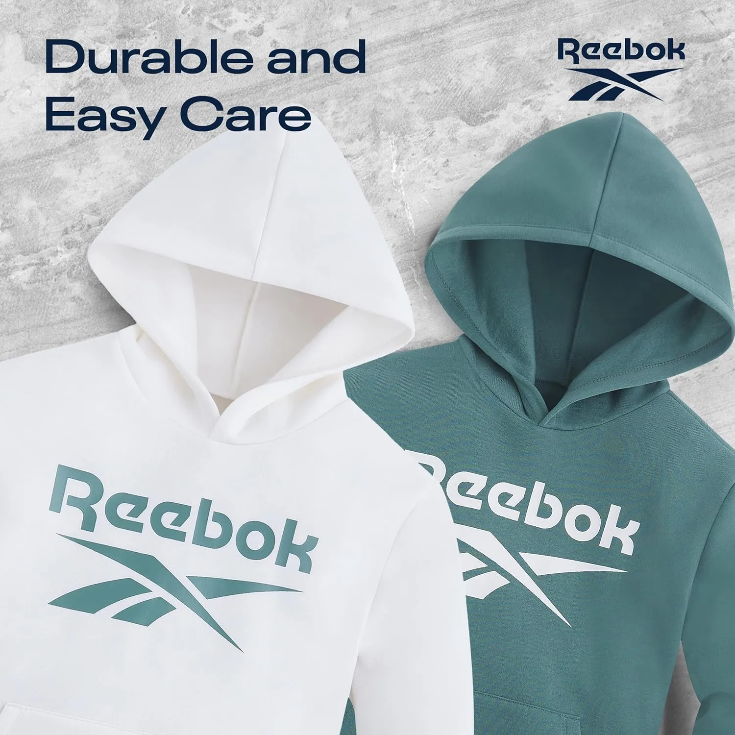 Reebok Boys Fashion Hoodie Sweatshirts 2 Pack Fleece Hoodies for Boys Size 8-20