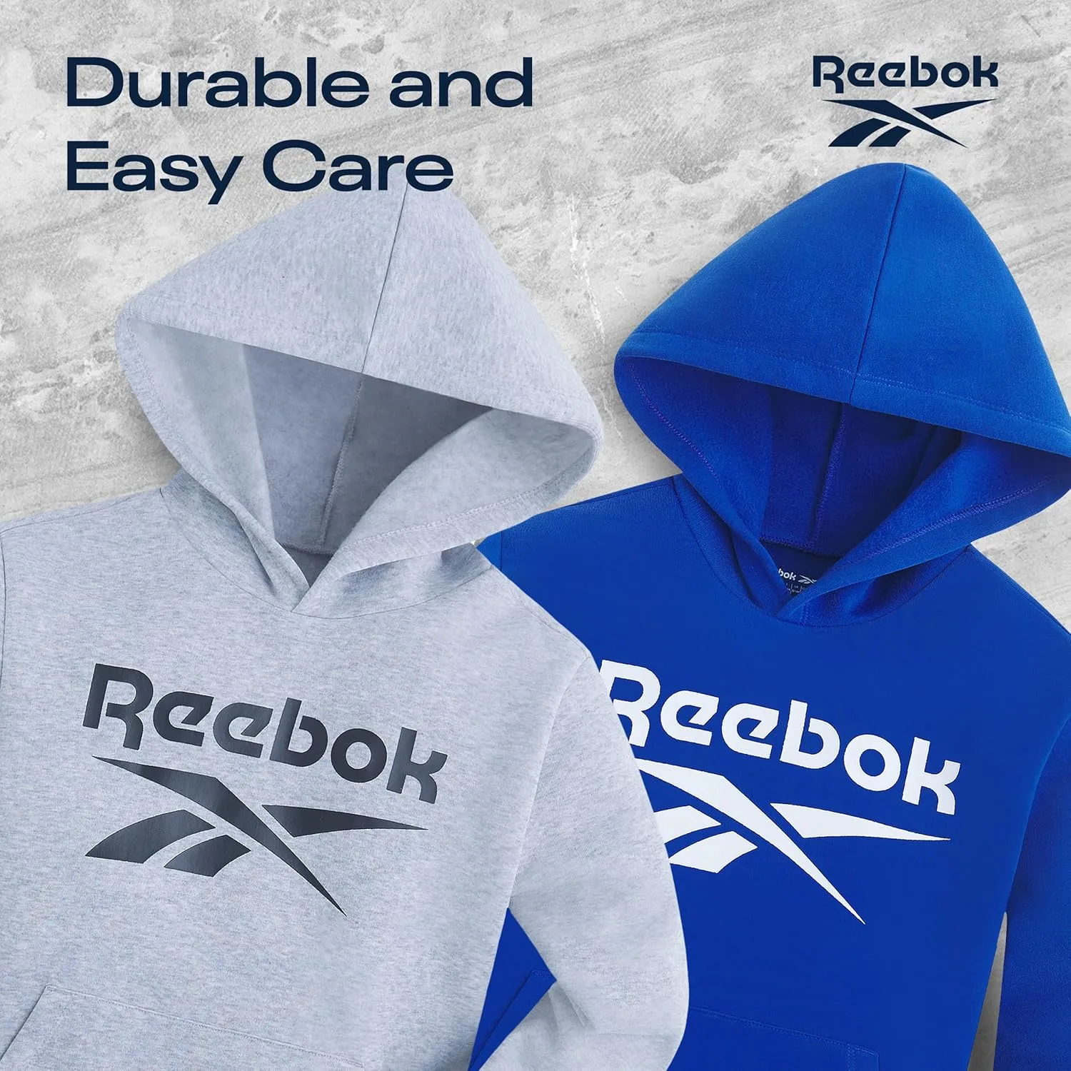 Reebok Boys Fashion Hoodie Sweatshirts 2 Pack Fleece Hoodies for Boys Size 8-20