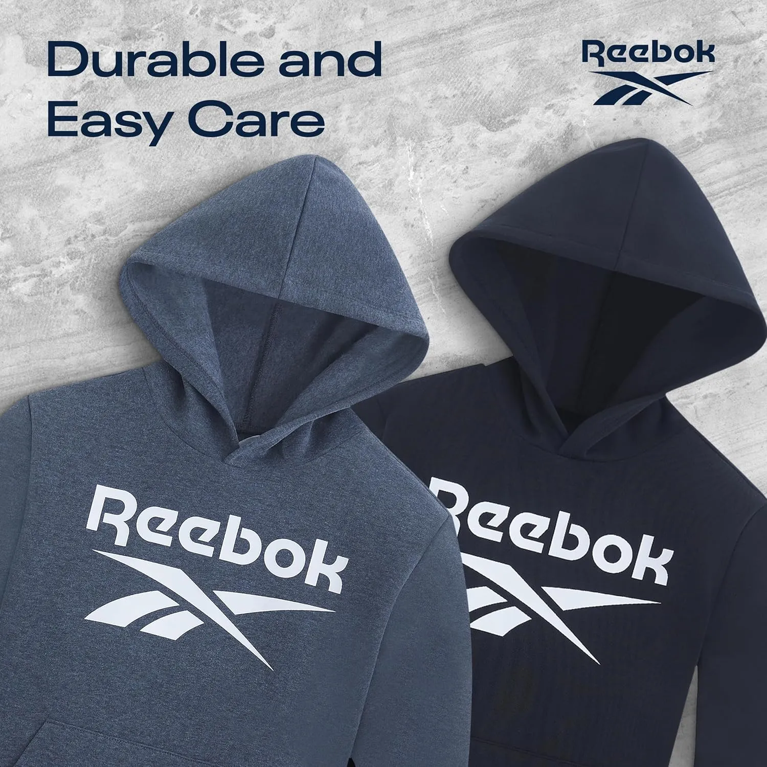 Reebok Boys Fashion Hoodie Sweatshirts 2 Pack Fleece Hoodies for Boys Size 8-20
