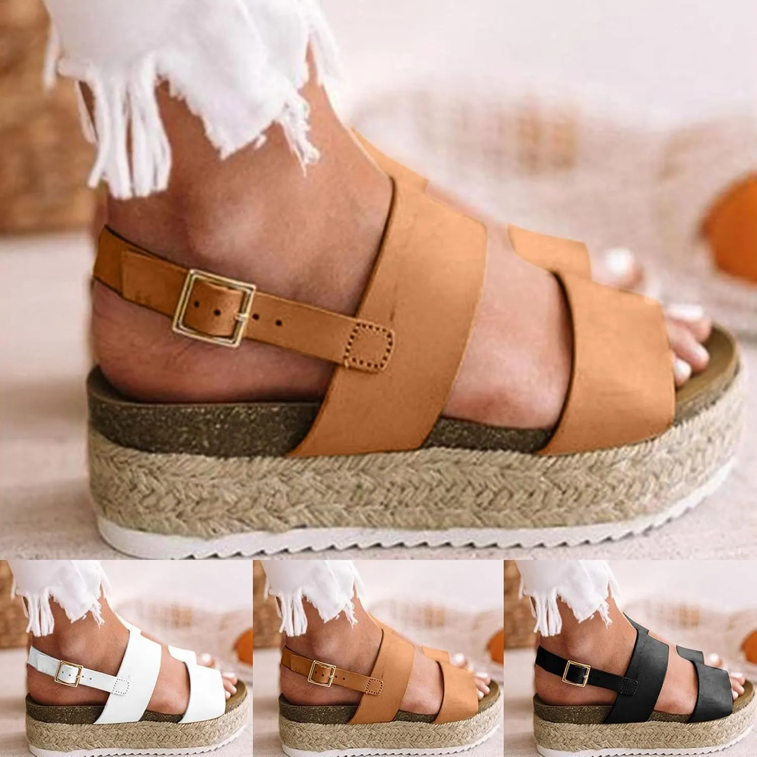 Sandals for Women Dressy Summer, Womens Sandals Orthopedic Open Toe Sandals Retro Anti Slip Comfy Breathable Shoes
