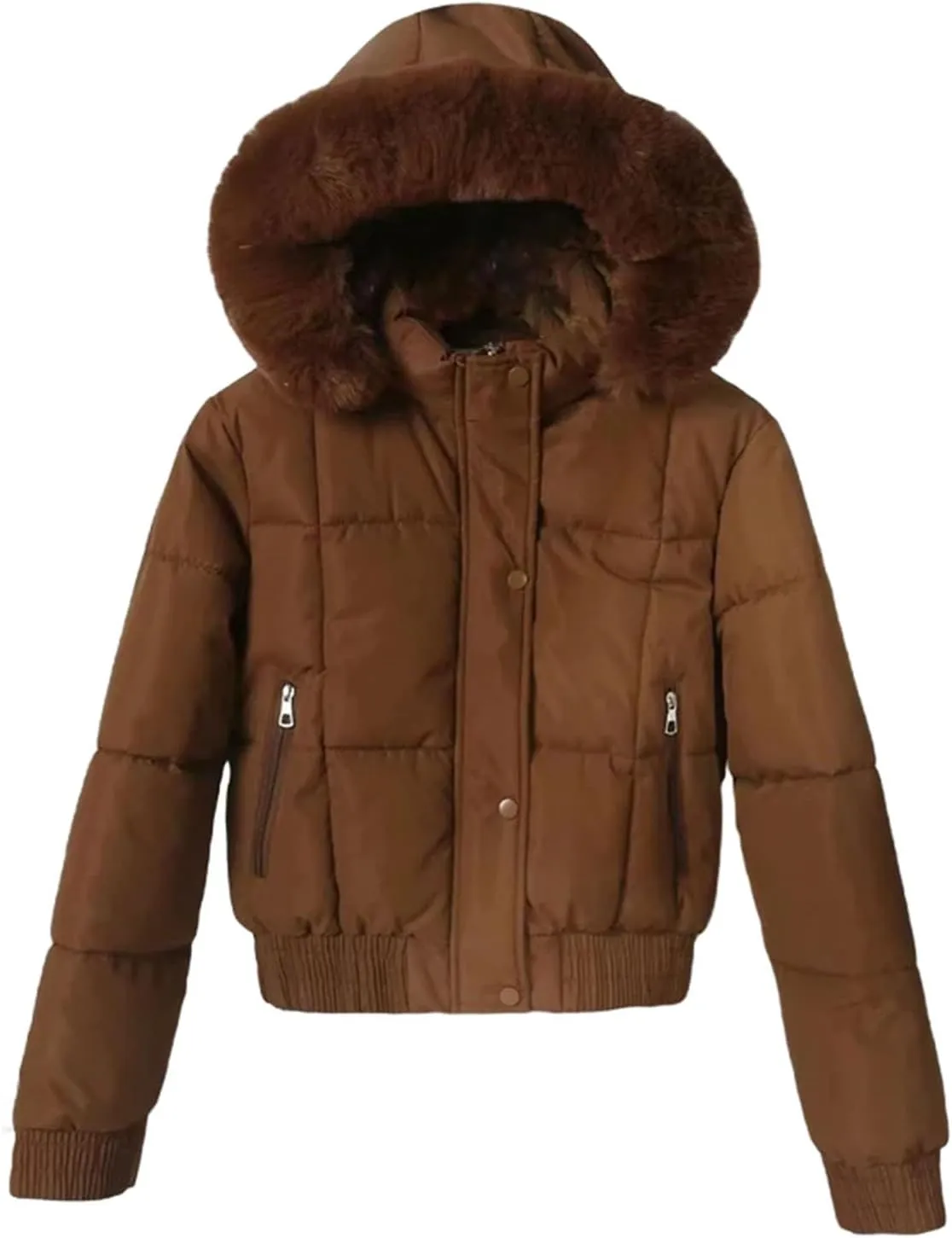 Short Parkas Women's Cotton-padded Jacket Fleece Liner Hooded Coats Thicken Collar Warm Student Overcoat