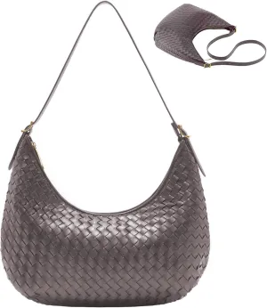 Shoulder Bag Handbag for Women Crossbody Tote Bags Woven Purse Clutch Women's Medium Underarm Hobo With Pocket Large