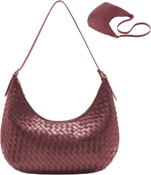 Shoulder Bag Handbag for Women Crossbody Tote Bags Woven Purse Clutch Women's Medium Underarm Hobo With Pocket Large