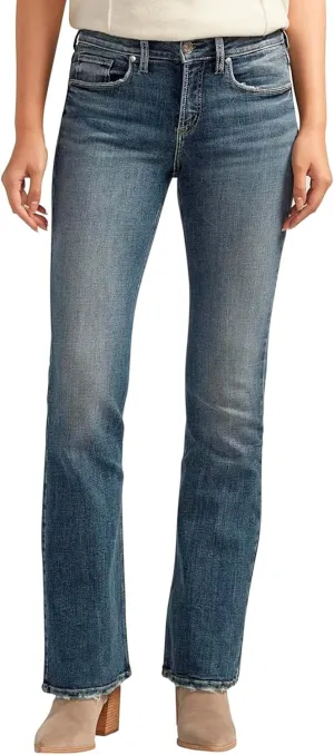 Silver Jeans Co. Women's Suki Mid Rise Curvy Fit Bootcut Jeans