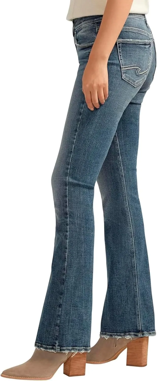 Silver Jeans Co. Women's Suki Mid Rise Curvy Fit Bootcut Jeans