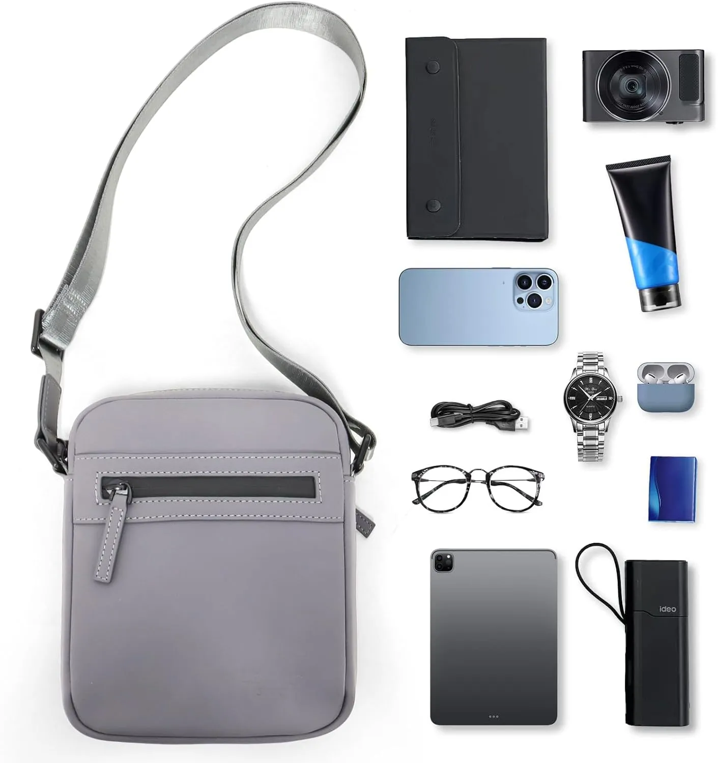 Small/Medium Crossbody bag for men shoulder bag mens purse satchel leather messenger bag gift man