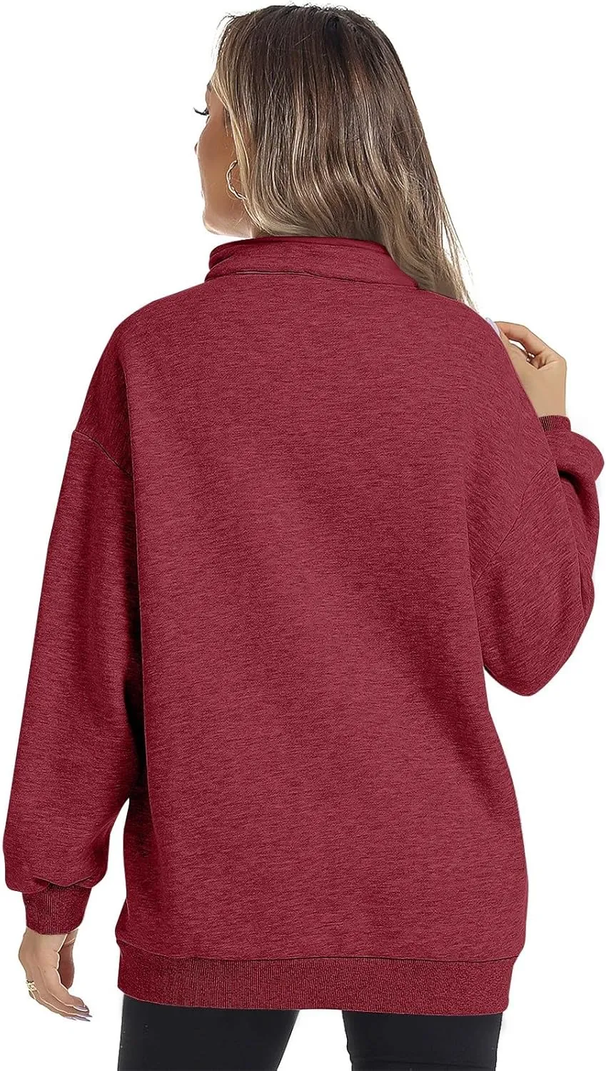 Sweatshirts For Women Long Sleeve Pullover Oversized Solid Color Hoodies Fleece Sweaters Fall Outfits Fashion Y2K Clothes
