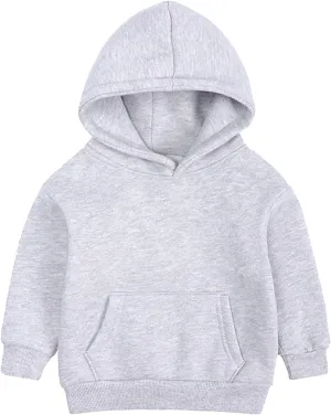 Toddler Boys Girls Pullover Fleece Sweatshirt Children Solid Plus Babies Hooded Color Top Hoodie Boys Size 14