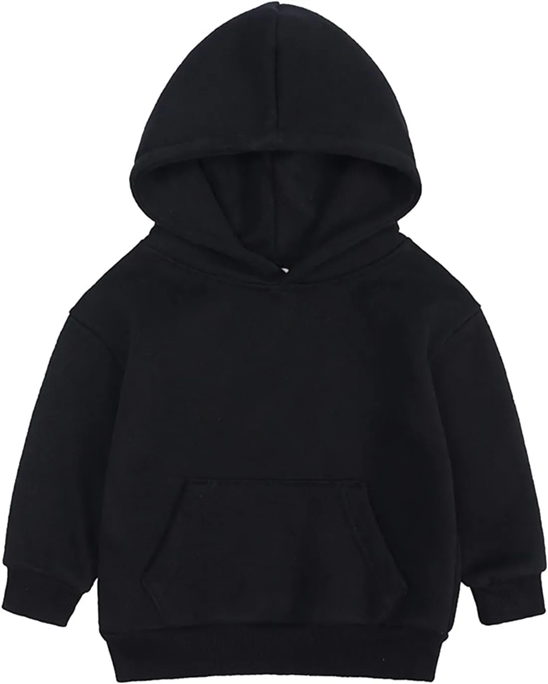 Toddler Boys Girls Pullover Fleece Sweatshirt Children Solid Plus Babies Hooded Color Top Hoodie Boys Size 14