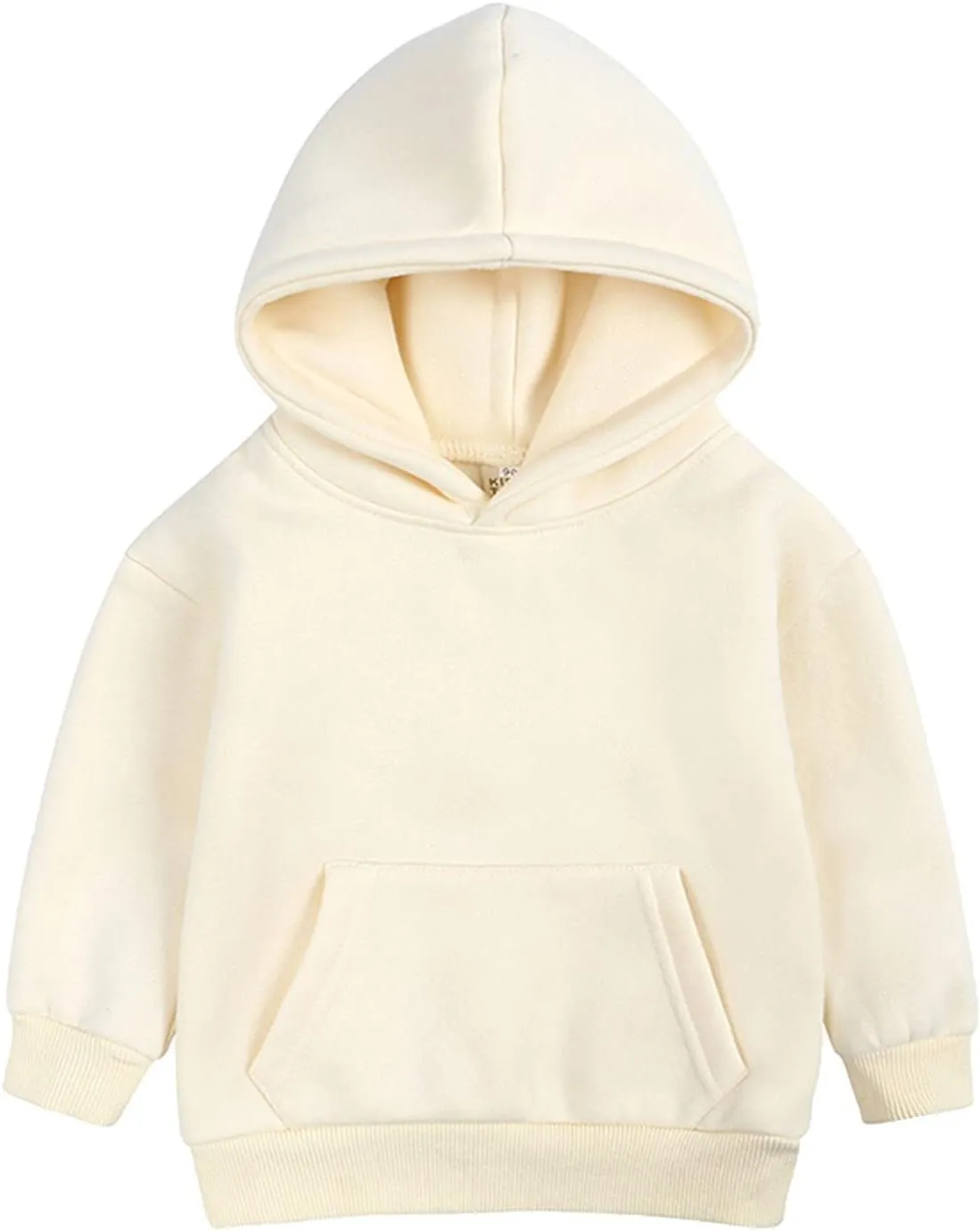 Toddler Boys Girls Pullover Fleece Sweatshirt Children Solid Plus Babies Hooded Color Top Hoodie Boys Size 14
