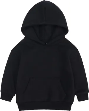 Toddler Boys Girls Pullover Fleece Sweatshirt Children Solid Plus Babies Hooded Color Top Hoodie Boys Size 14