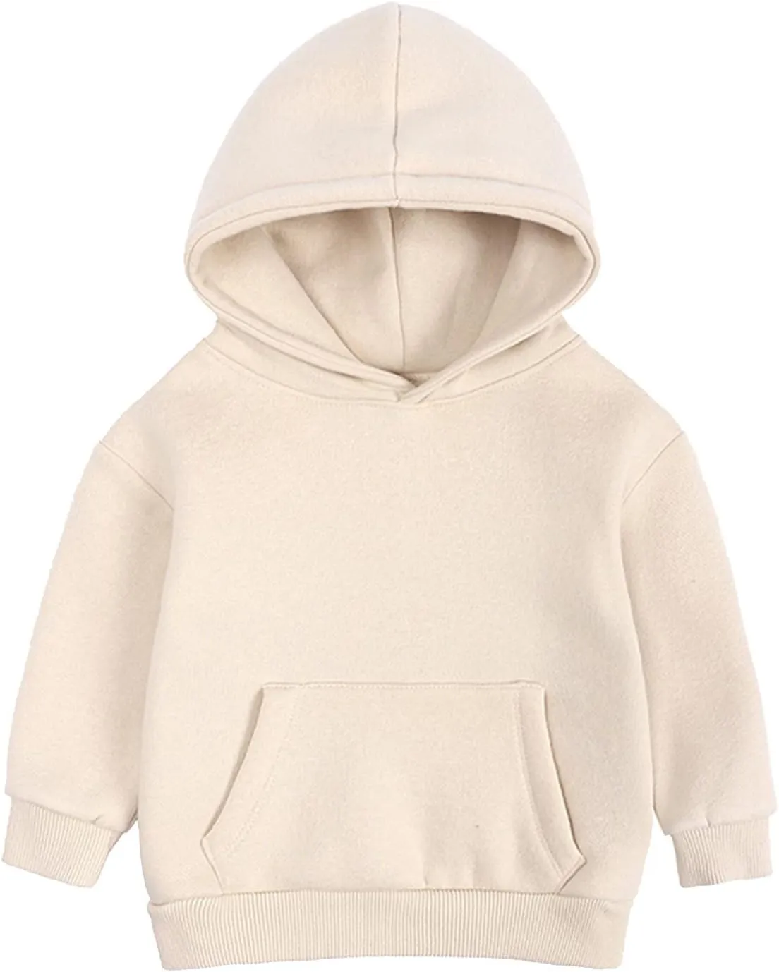 Toddler Boys Girls Pullover Fleece Sweatshirt Children Solid Plus Babies Hooded Color Top Hoodie Boys Size 14