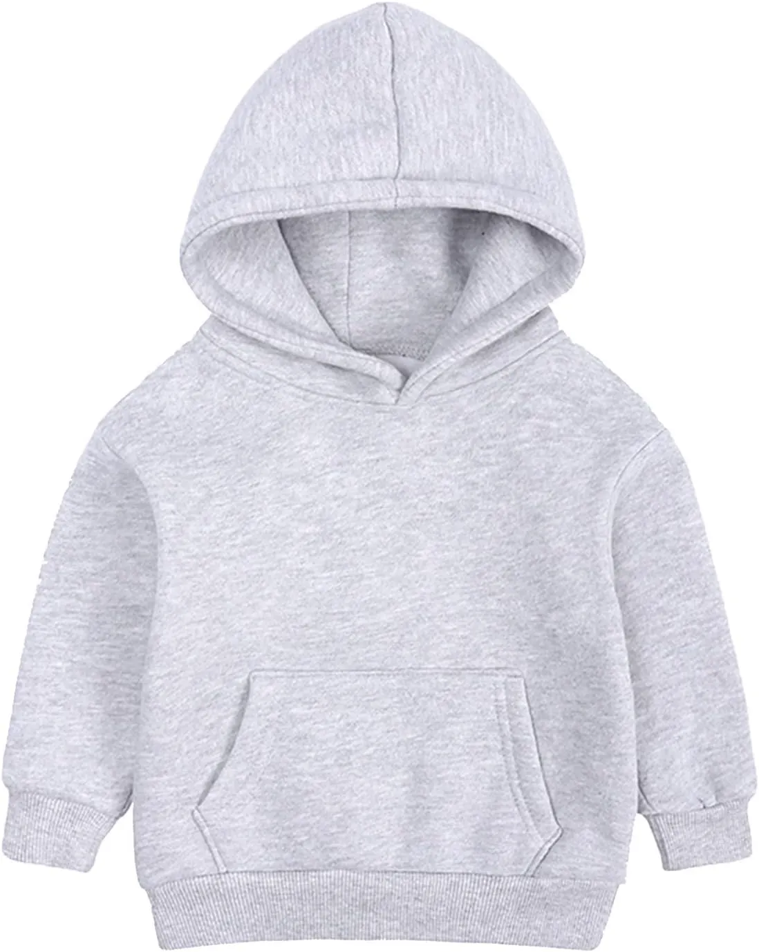 Toddler Boys Girls Pullover Fleece Sweatshirt Children Solid Plus Babies Hooded Color Top Hoodie Boys Size 14