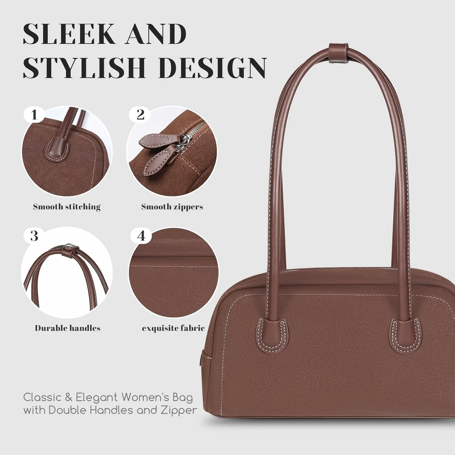 Top Handle Handbags for Women  Aesthetic Cute Purse, Trendy Vegan Leather Shoulder Bag, Stylish Womens Handbag