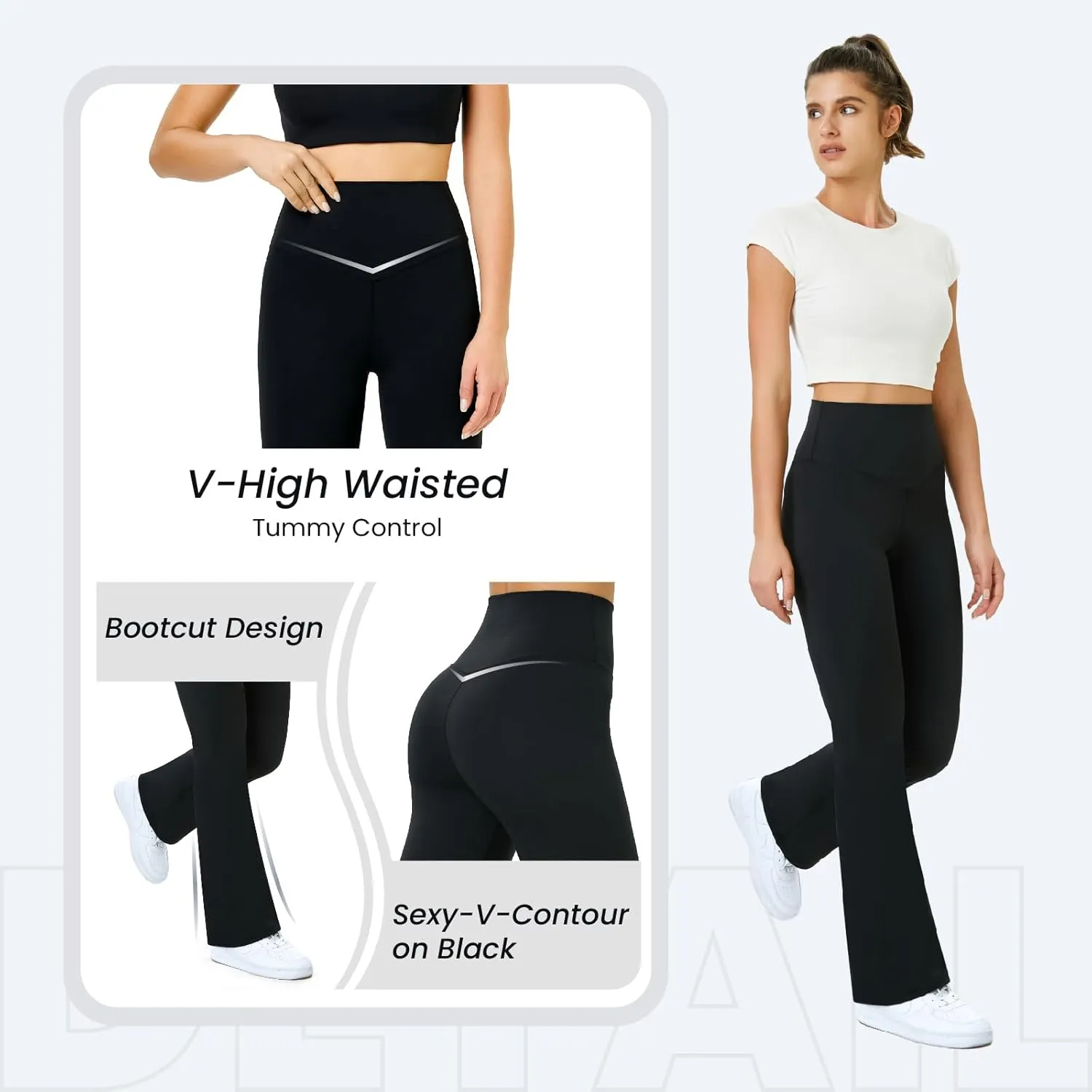 TOPYOGAS Womens Flare Yoga Pants High Waist Bootcut Leggings with Tummy Control Workout Gym Leggings