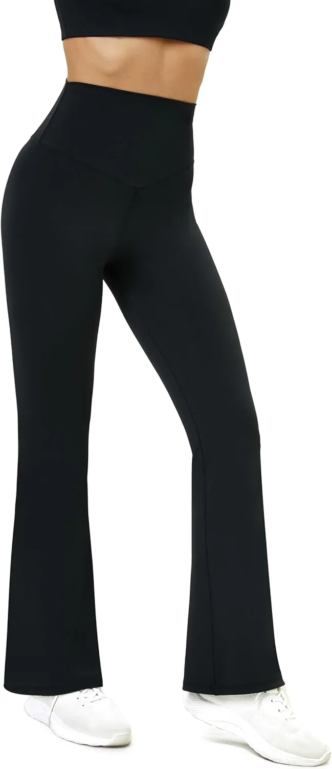 TOPYOGAS Womens Flare Yoga Pants High Waist Bootcut Leggings with Tummy Control Workout Gym Leggings