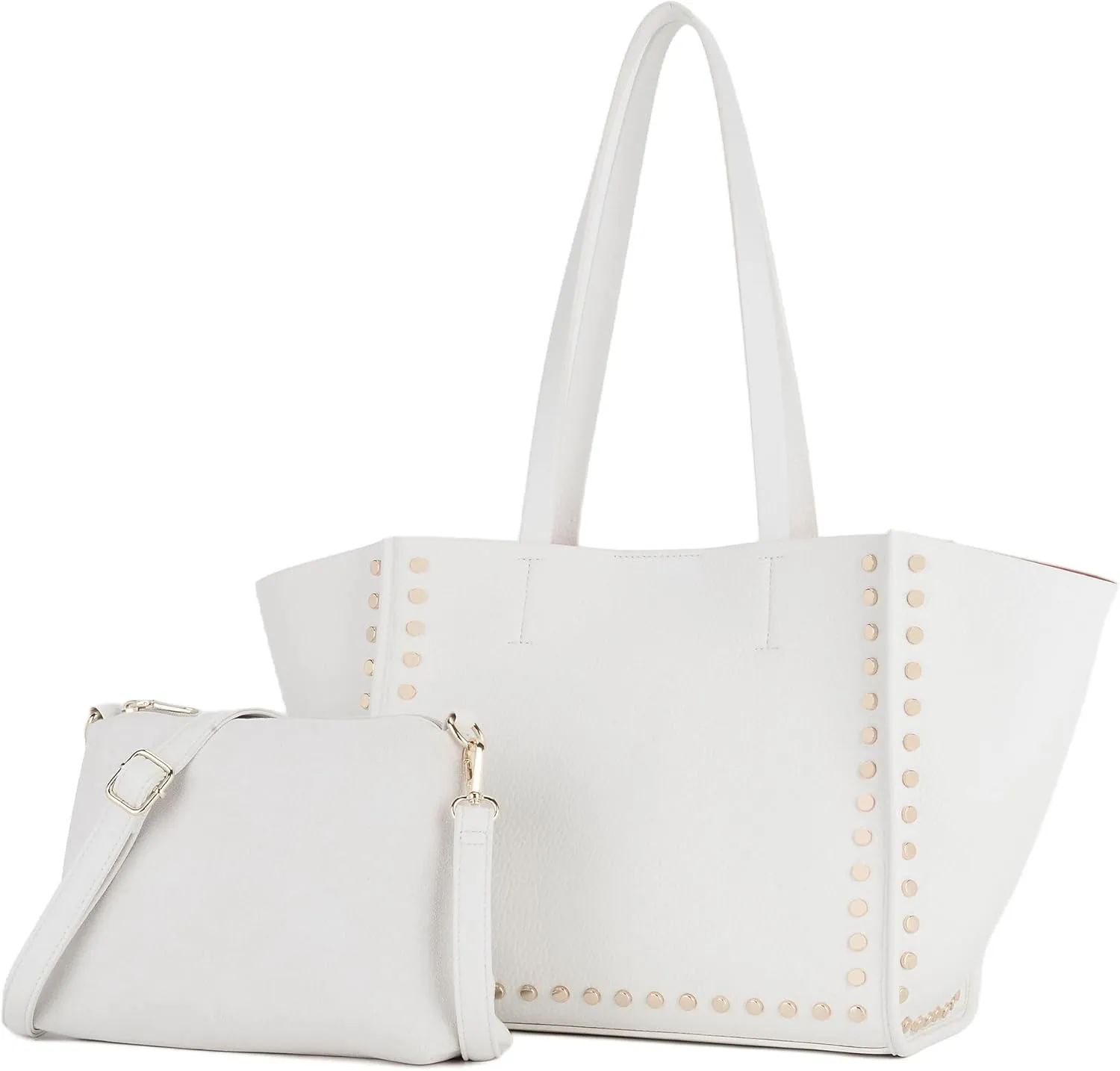 Tote Bag Vegan Leather Purses and Handbags for Women Top Handle Satchel Purse Ladies Shoulder Bags Set 2pcs
